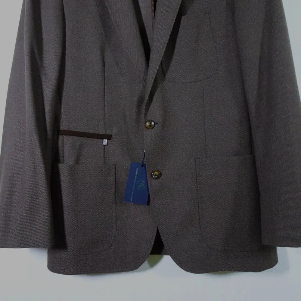 Hart Schaffner Marx Sport Jacket Men's 44R Size L Brown Executive Academia Prof